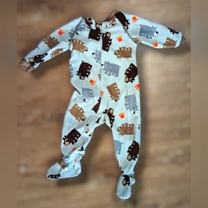 Child of Mine by Carter's size 18 zipper footie sleeper pajamas